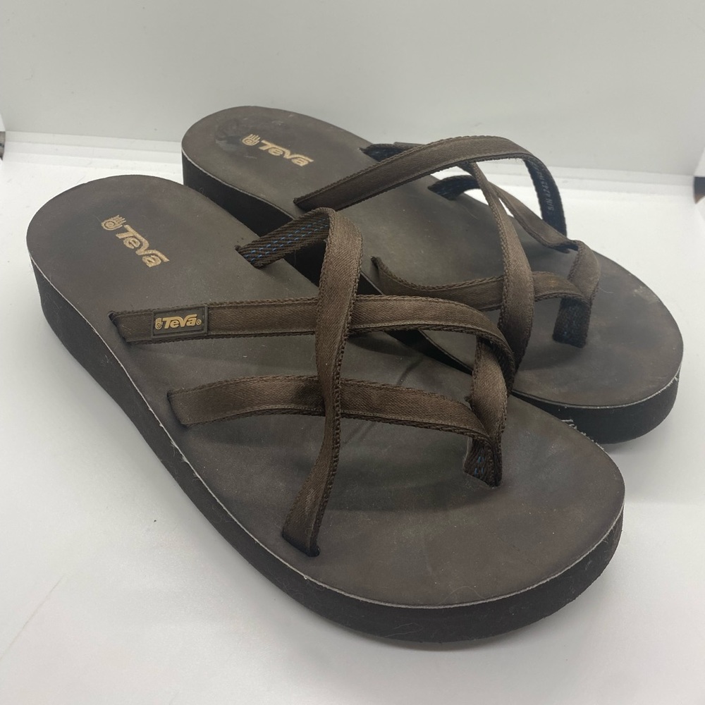 🌞Teva’s | Brown Strappy Mandalyn Wedge Sandals🌞